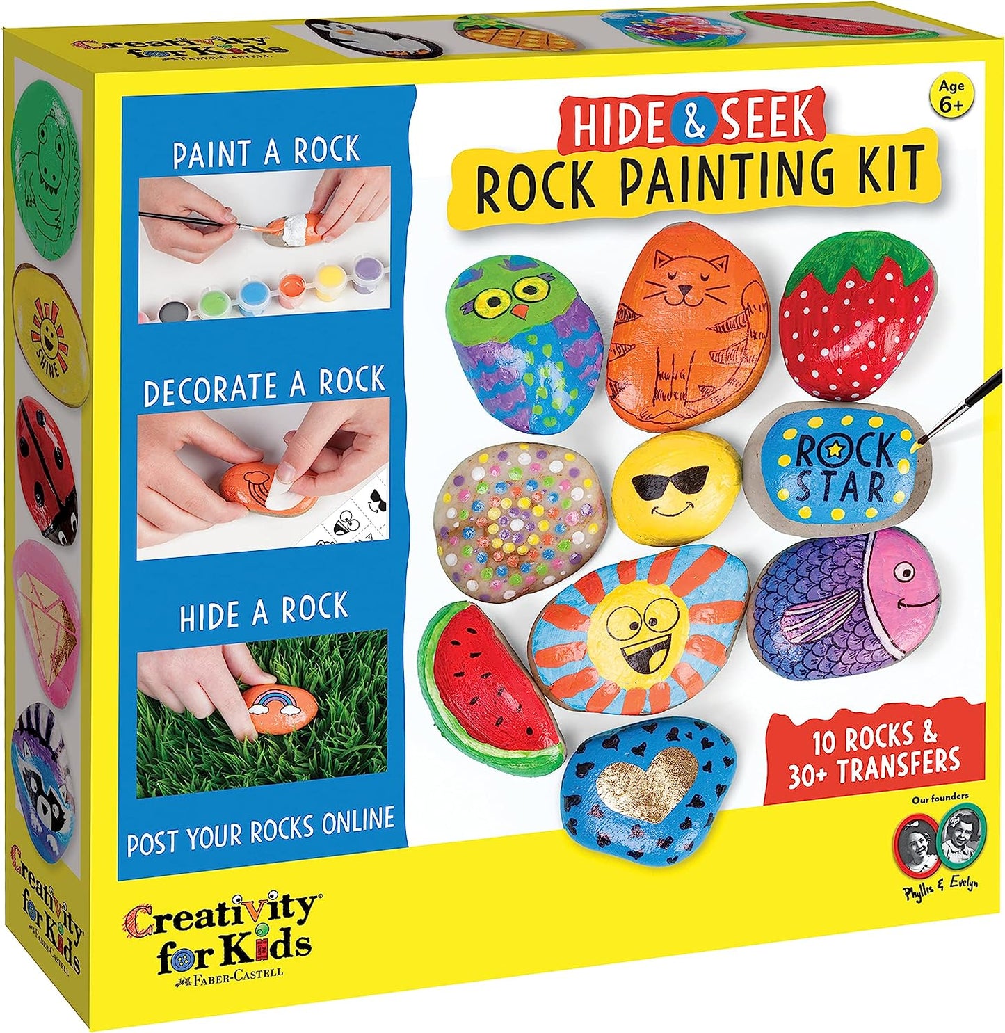 Hide and Seek Rock Painting