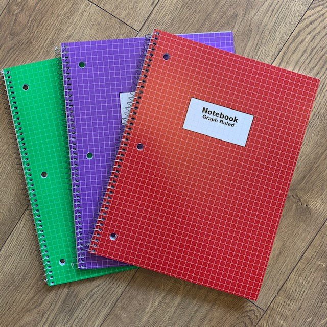 Graph Ruled Notebook (asst)