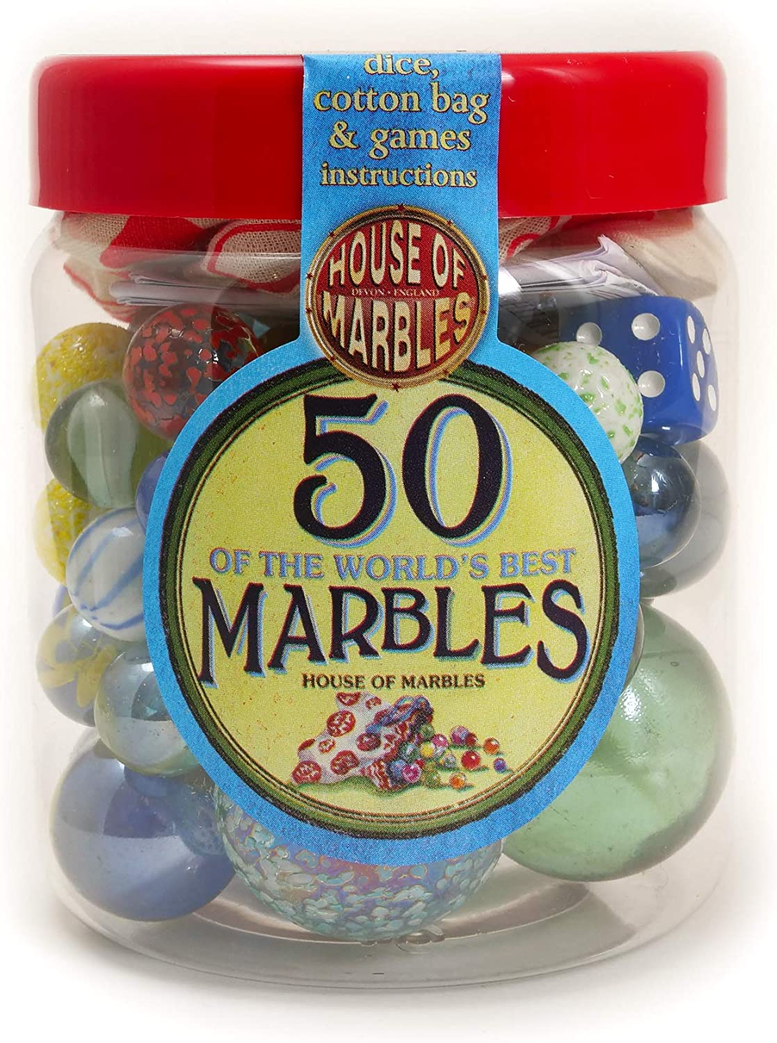 Tub of 50 Marbles