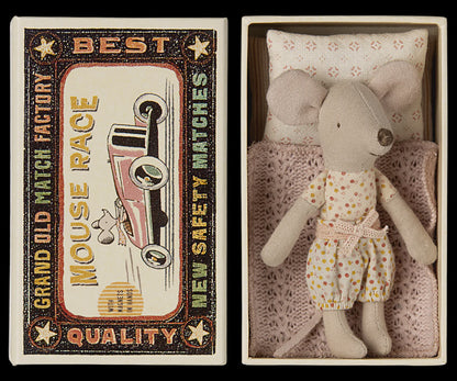 Maileg Little Sister Mouse In Matchbox