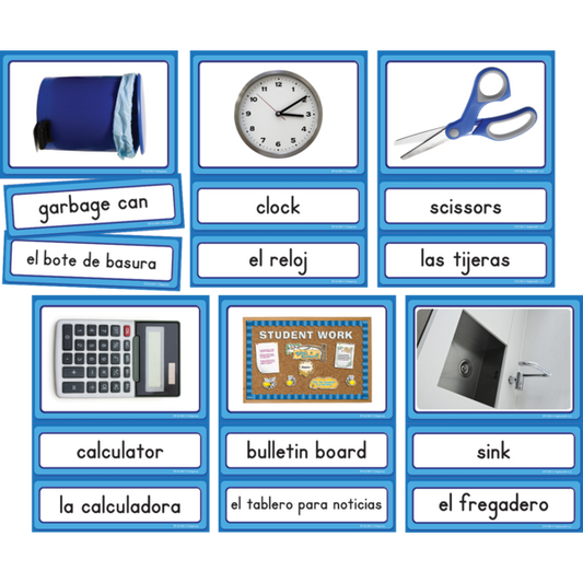 Spanish English Classroom Labels Instructional Accents