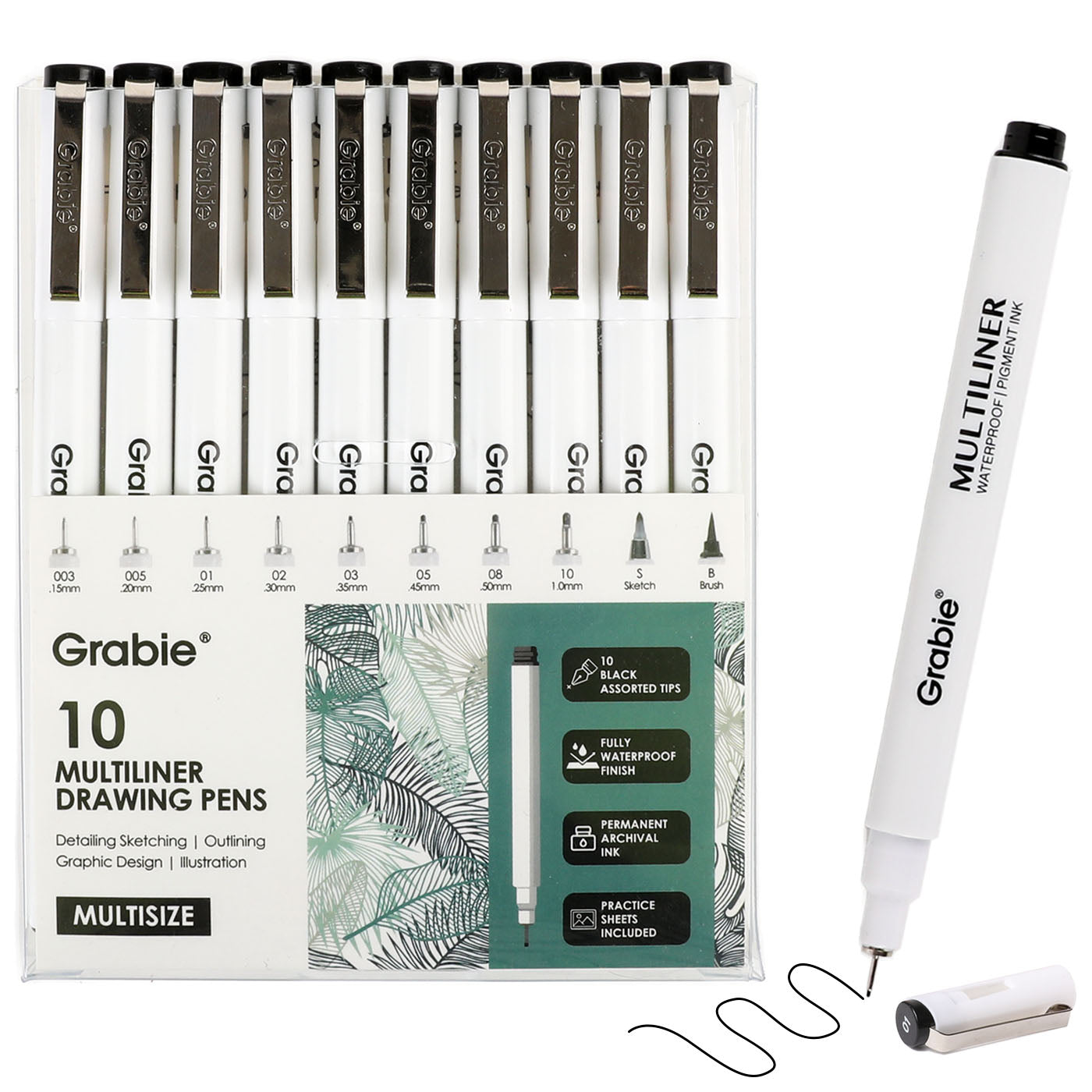 Waterproof  Multiliner Drawing Pens s/10