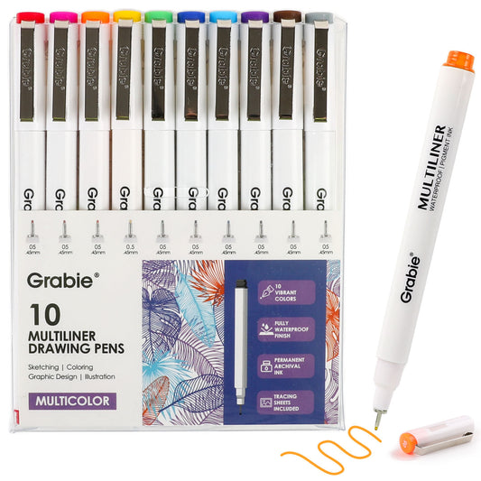 Waterproof  Multiliner Drawing Pens s/10