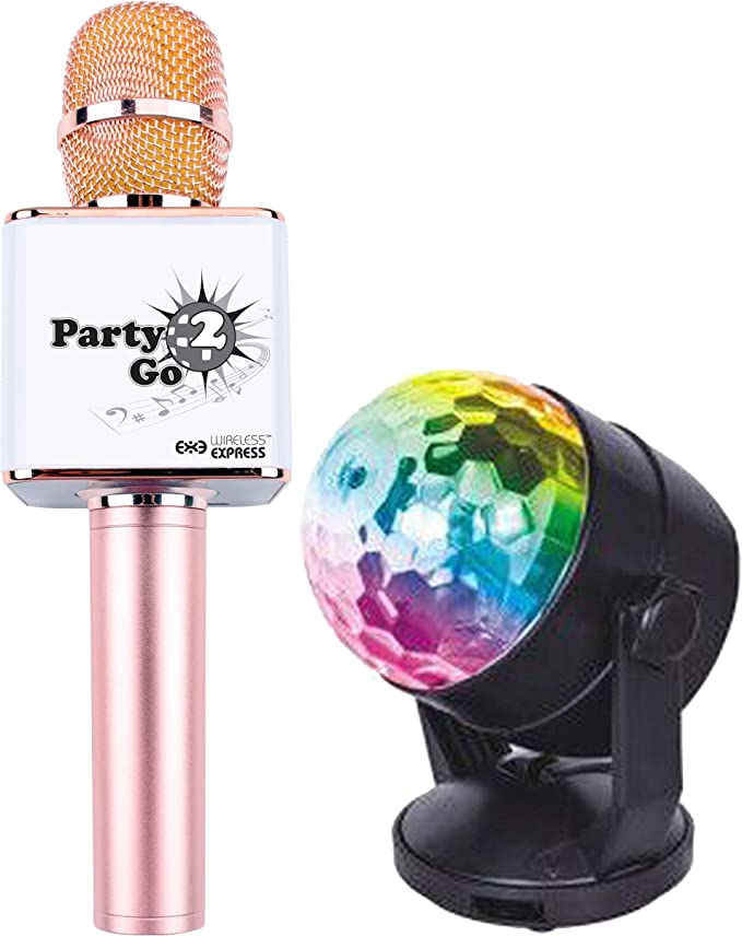 Party 2 Go Karaoke Mic & Disco Ball