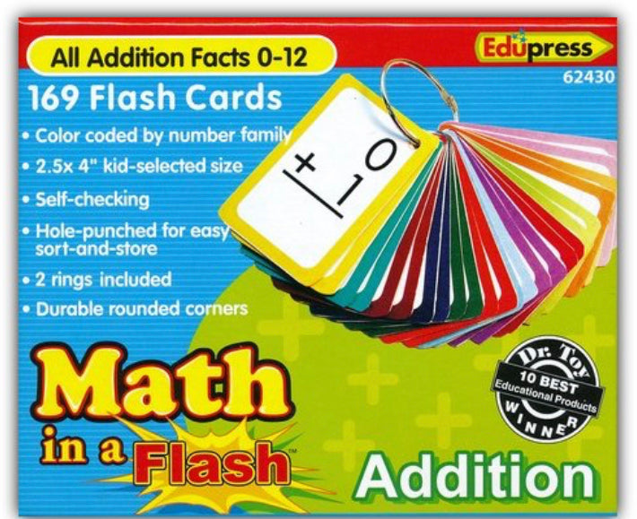 Math in a Flash Card Set Addition